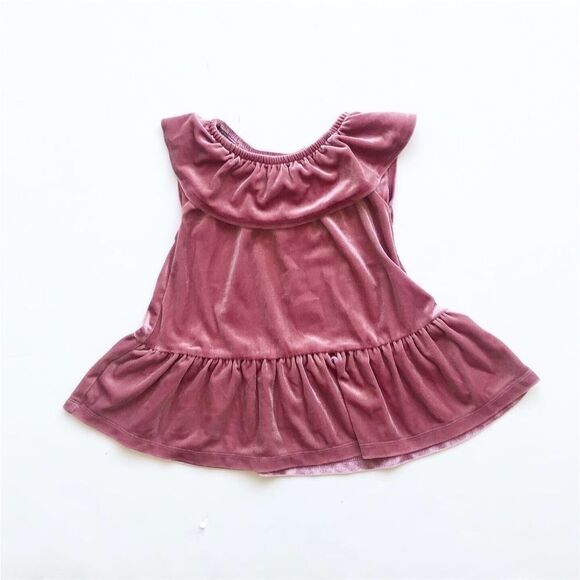 Old Navy velvet mauve dress EUC  6-12 months - Picture 1 of 2